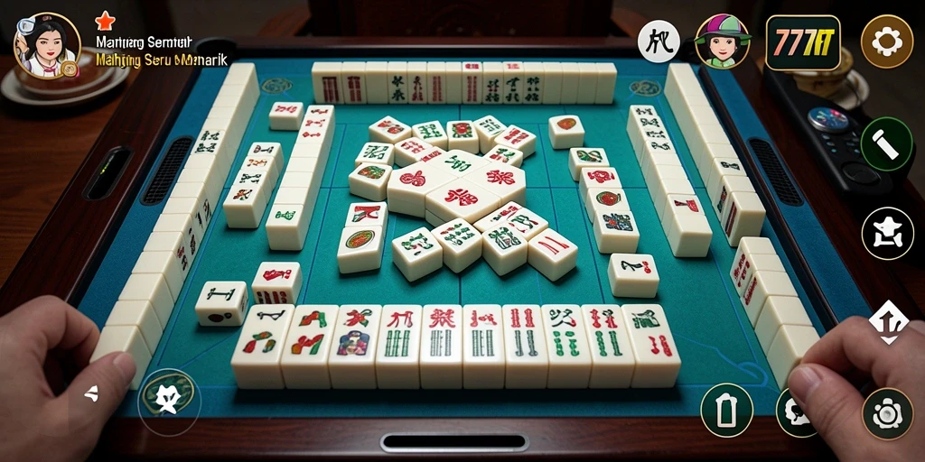 Tangkapan layar gameplay 777RT menampilkan tantangan Mahjong yang menarik.