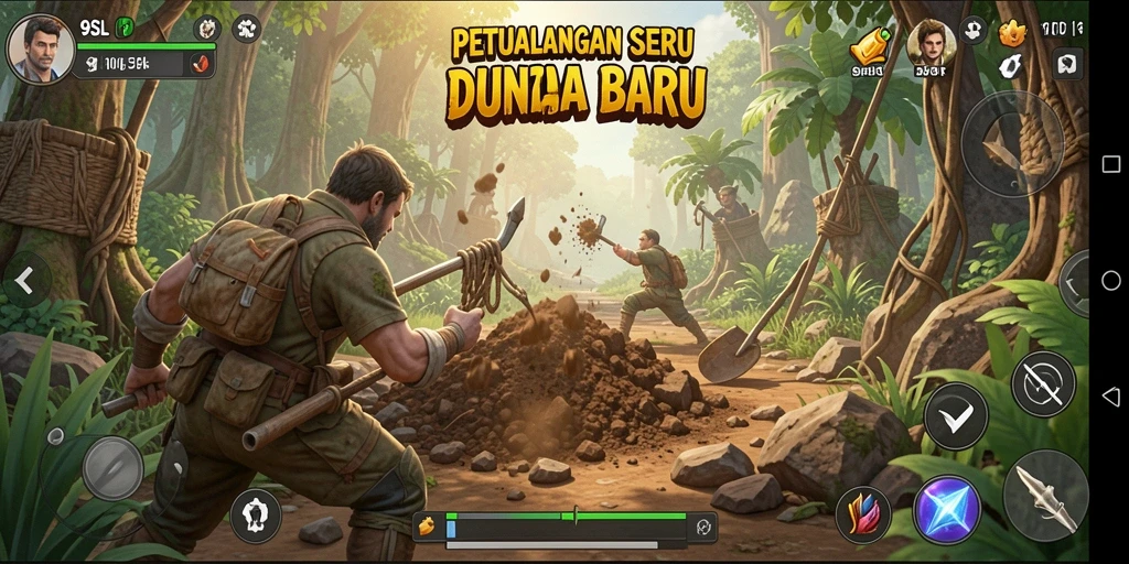 Gameplay menegangkan di dunia petualangan yang elegan.