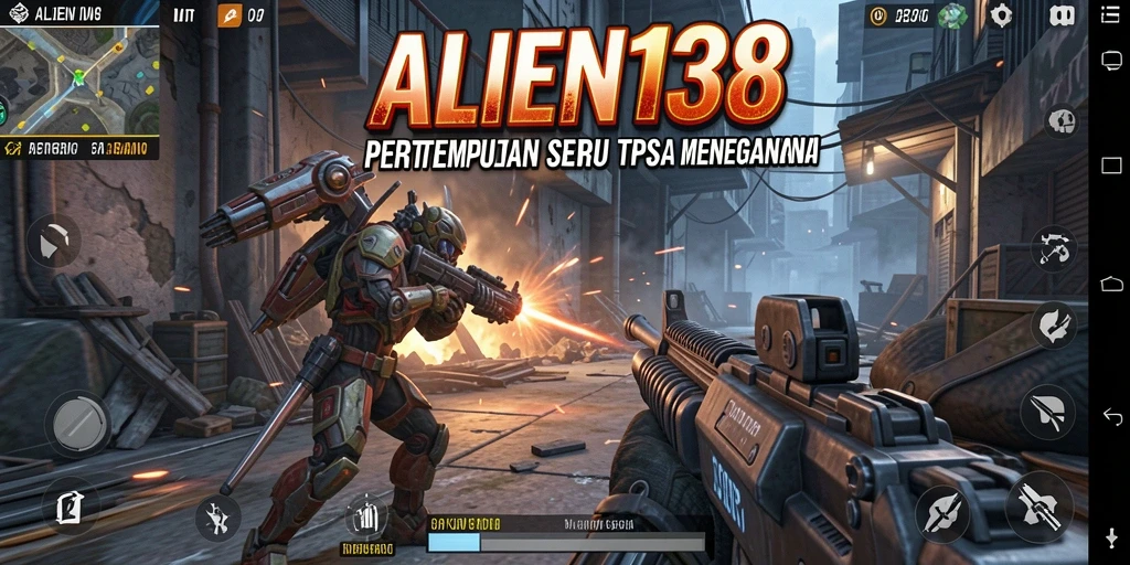 Tampilan gameplay menegangkan saat melawan alien di ALIEN138.
