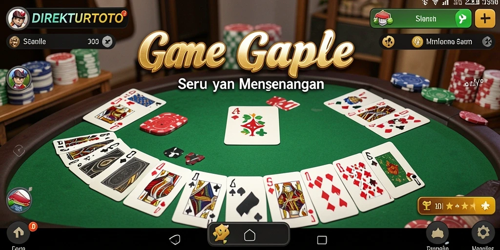 Tampilan gameplay Gaple yang menarik dan seru di DIREKTURTOTO.