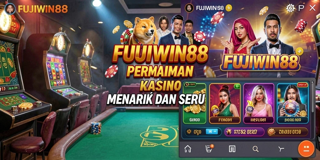 Tampilan utama FUJIWIN88 dengan gameplay Kasino yang menarik.