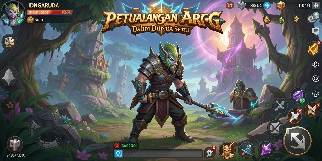 Tampilan gameplay ARPG yang seru dan penuh aksi.