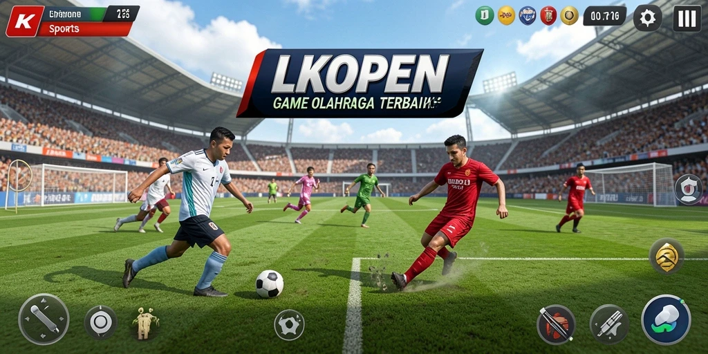 Tampilan gameplay LKOPEN dengan berbagai cabang olahraga yang menarik.