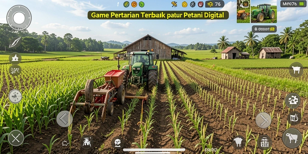 Tampilan gameplay <strong>MPO76</strong> yang seru dan menarik saat bertani.